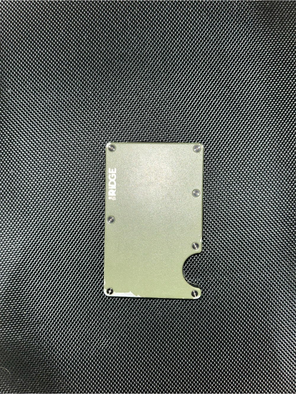 The Ridge Olive Green & Silver Minimalist Money Clip Wallet - The Ridge - Picture 5 of 6